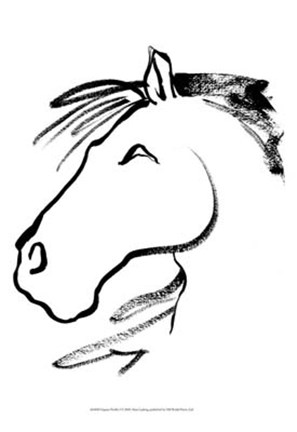 Framed Equine Profile I Print