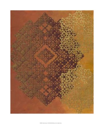 Framed Golden Henna I Print
