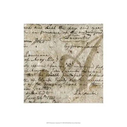 Framed Renaissance Composition IV Print