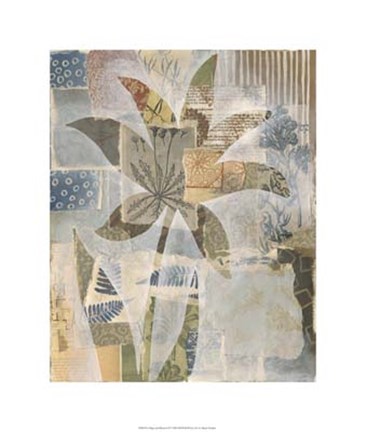 Framed Collage and Silhouette II Print