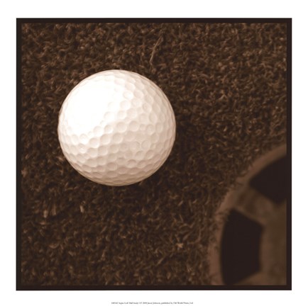 Framed Sepia Golf Ball Study I Print