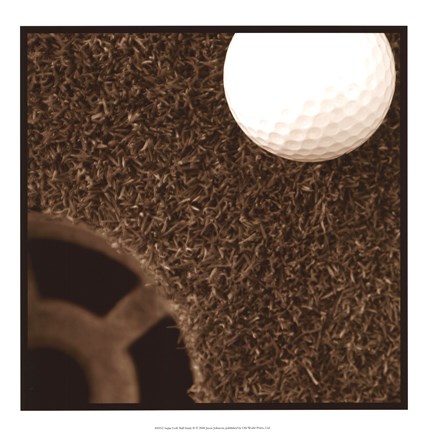 Framed Sepia Golf Ball Study II Print