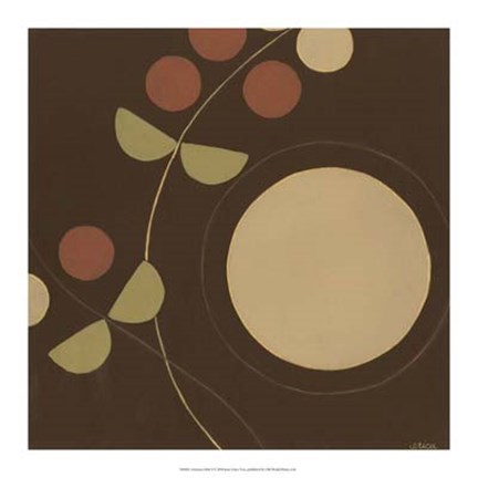 Framed Autumn Orbit I Print