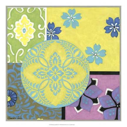 Framed Blooming Medallion II Print