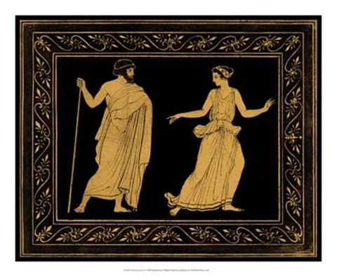 Framed Etruscan Scene I Print