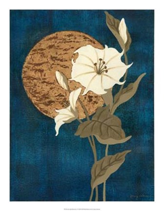 Framed Moonlit Blossoms I Print