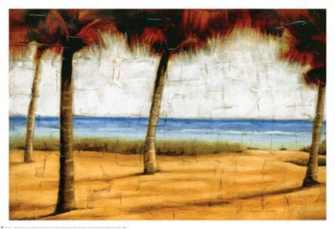 Framed Beach Scene II Print