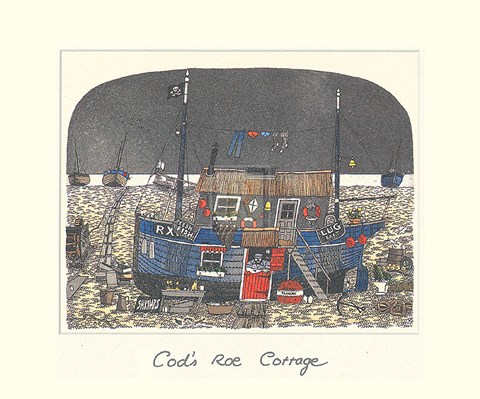 Framed Cod&#39;s Roe Cottage Print