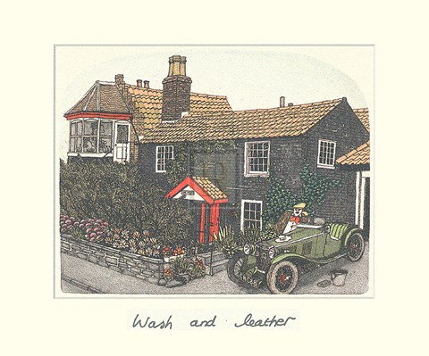 Framed Wash And Leather Print