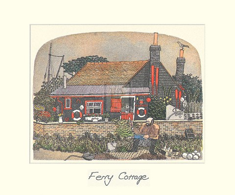 Framed Ferry Cottage Print