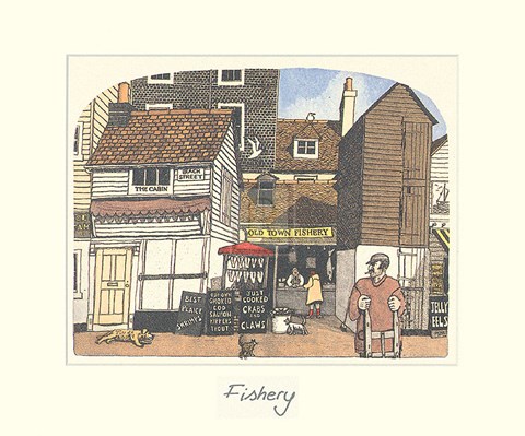 Framed Fishery Print