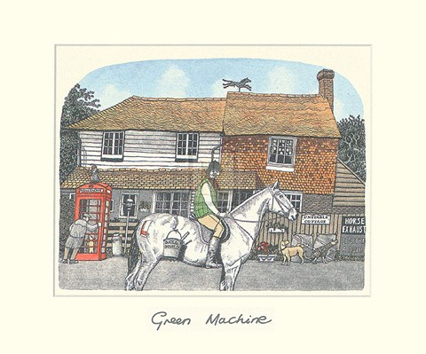 Framed Green Machine Print