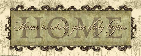 Framed Sage with IronworkHome is where Print