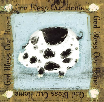 Framed God Bless Our Home Print