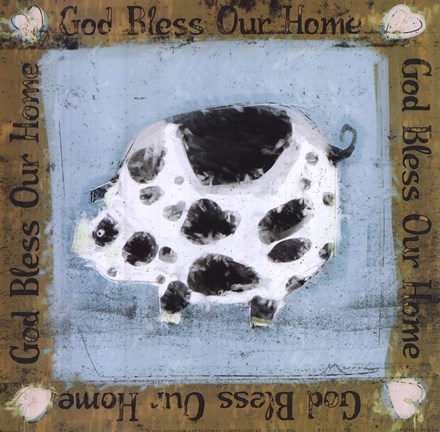 Framed God Bless Our Home Print