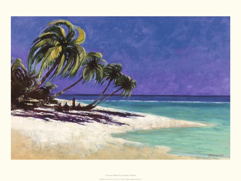 Framed Coconut Beach Print