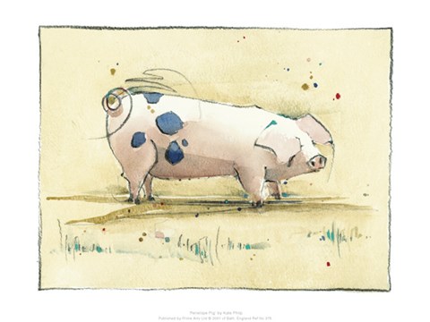 Framed Penelope Pig Print