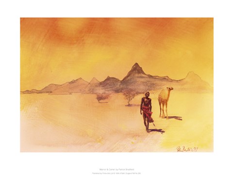 Framed Warrior And Camel Print