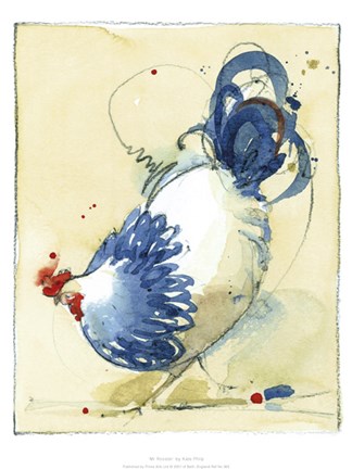 Framed Mr Rooster Print