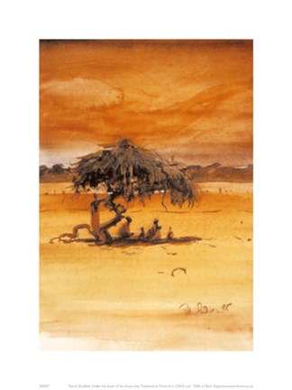 Framed Under The Shade Of The Acacia Tree Print