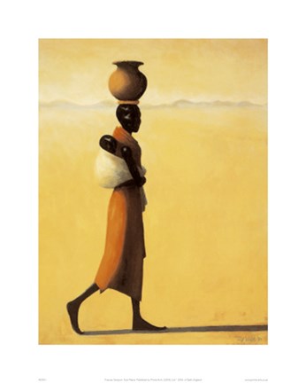 Framed Woman Walking Print