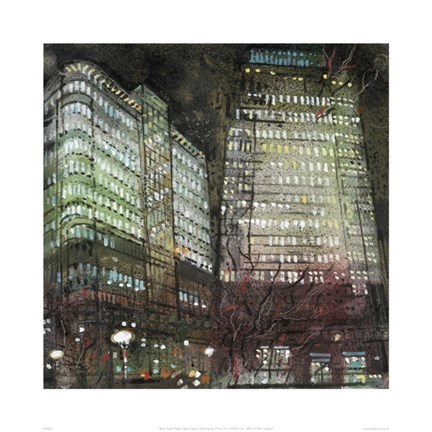 Framed Night Lights - Canary Print