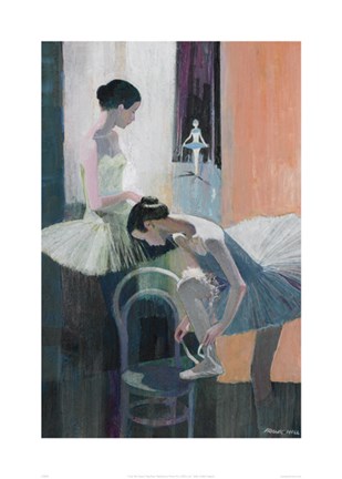 Framed Dancer Tying Shoe Print
