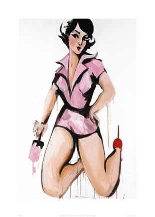 Framed Pink Painter Print