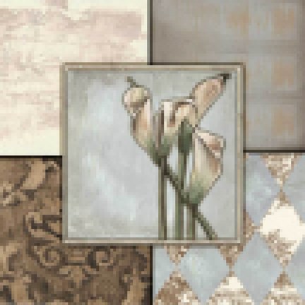 Framed Lillies in the Sky with Diamonds I Print