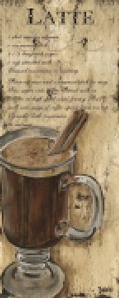 Framed Coffee Recipes...Latte Print