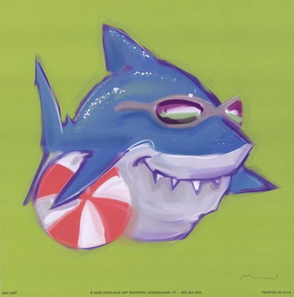 Framed Beached Shark Print