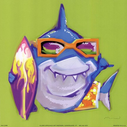 Framed Look Out Shark Print