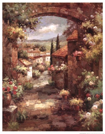 Framed Tuscan Vista Print