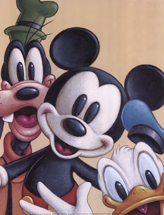 Goofy And Friends Mickey, Donald, and Goofy - Friends Forever Wholesale Art Print at ...