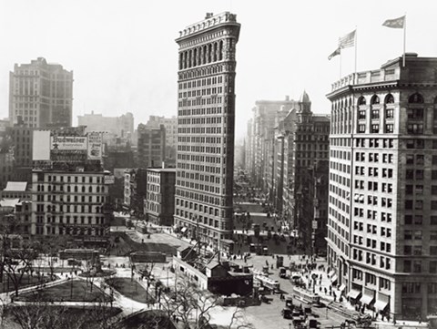 Framed Flatiron Building, NYC 1916 Print