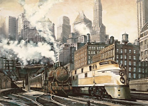 Framed Station, Chicago Print
