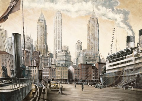 Framed Departure, New York Print