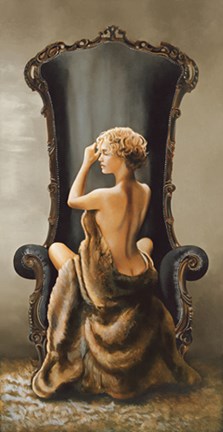 Framed Seated Beauty Print