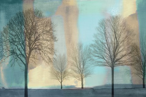 Framed Misty Morning I Print