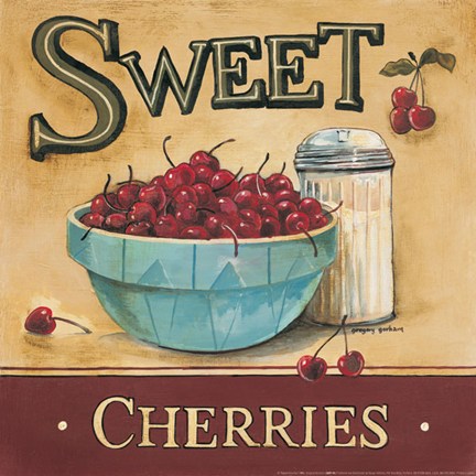 Framed Sweet Cherries - mini Print