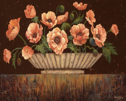 Framed Elegant Poppies - mini Print