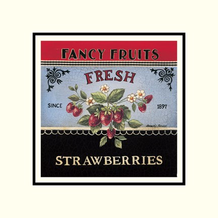 Framed Fresh Strawberries - special Print