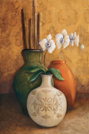 Framed Modern Orchid I Print
