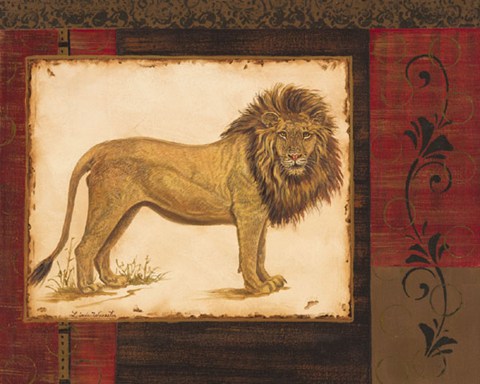 Framed Savanna Lion Print