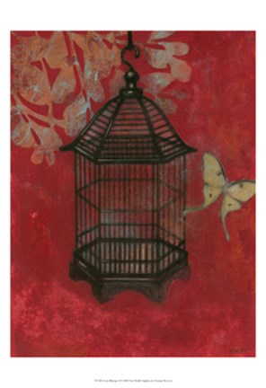 Framed Asian Bird Cage II Print