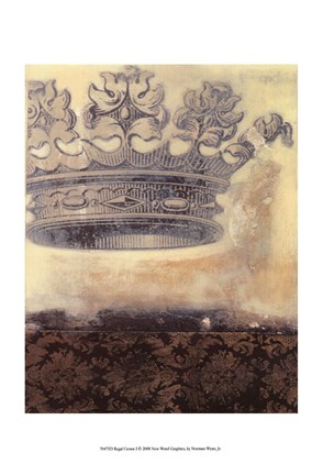 Framed Regal Crown I Print