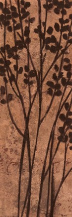 Framed Twigs on Copper I Print