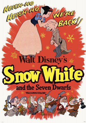 Framed Snow White and the Seven Dwarfs Heigh-Ho! Print