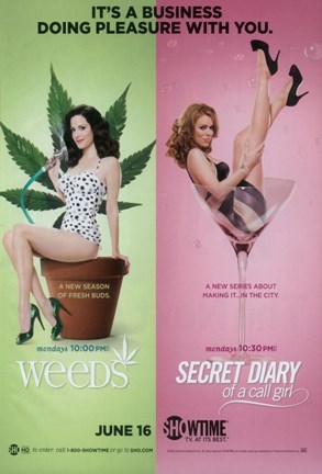 Framed Weeds (TV) &amp; Secret Diary of a Call Girl Print