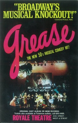 Framed Grease (Broadway) Print